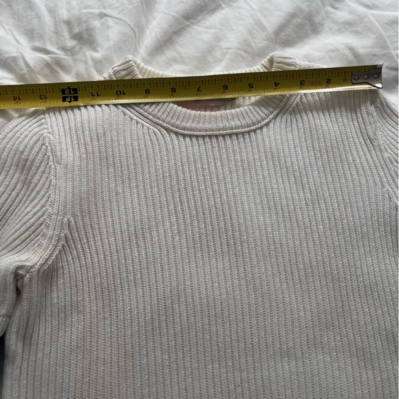 Tory Burch Short Sleeve Sweater Top Blue White 100% Cotton XS - Picture 12 of 12
